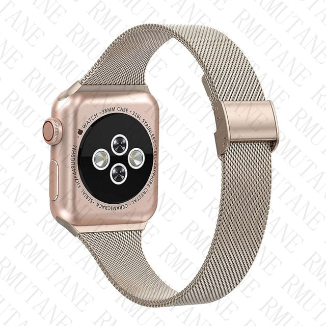 strap For Apple Watch band 44mm 40mm Stainless steel metal bracelet correa for watchbands 6 5 4 3 SE for iWatch band 42mm 38mm
