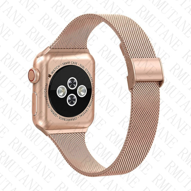 strap For Apple Watch band 44mm 40mm Stainless steel metal bracelet correa for watchbands 6 5 4 3 SE for iWatch band 42mm 38mm
